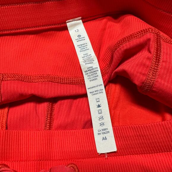 Lululemon Studio Crop Currant Red Women's Size 12 Excellent Used Condition - Picture 5 of 9